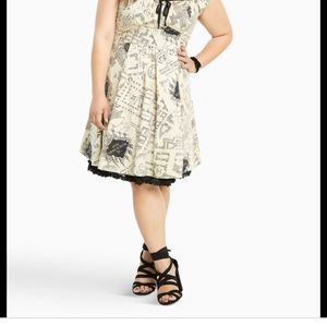 Harry potter marauders map dress NWT